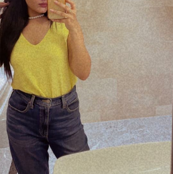 MANGO yellow textured top - Picture 3 of 15